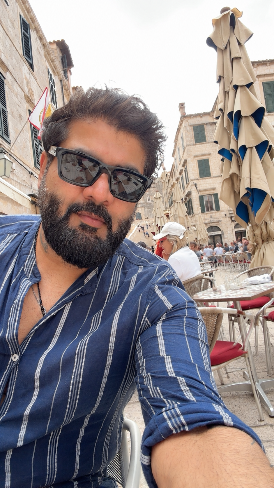 Varun Kukreja at a cafe in Dubrovnik old town